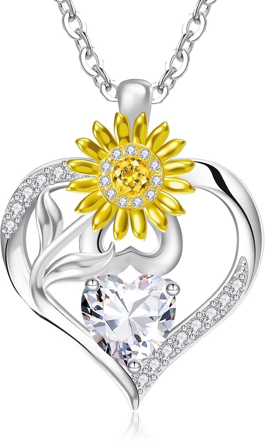 RIVIKO Sunflower Birthstone Necklace Only $79.99 at Amazon