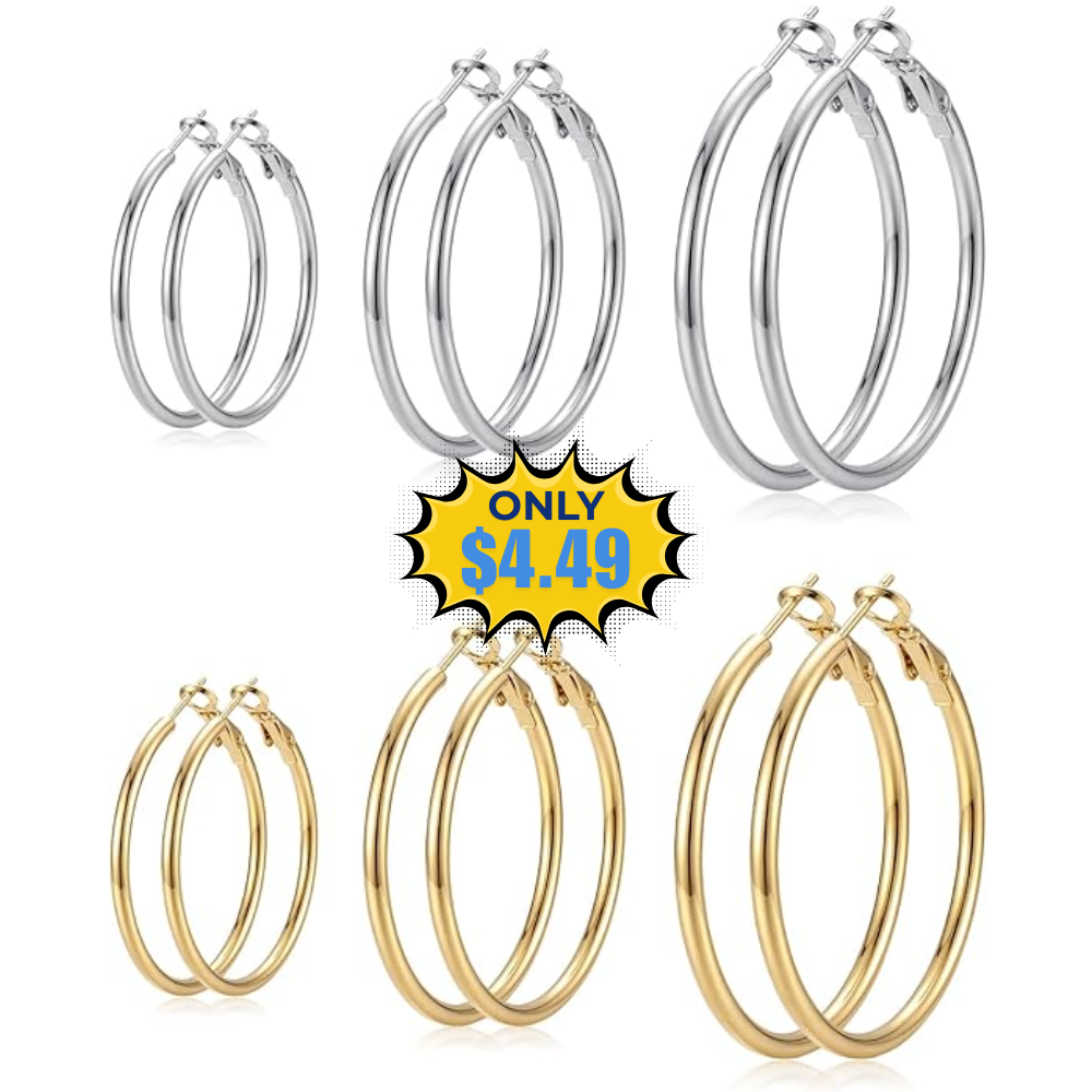 Hypoallergenic Silver Gold Plated Stainless Steel Deal: Save 25%