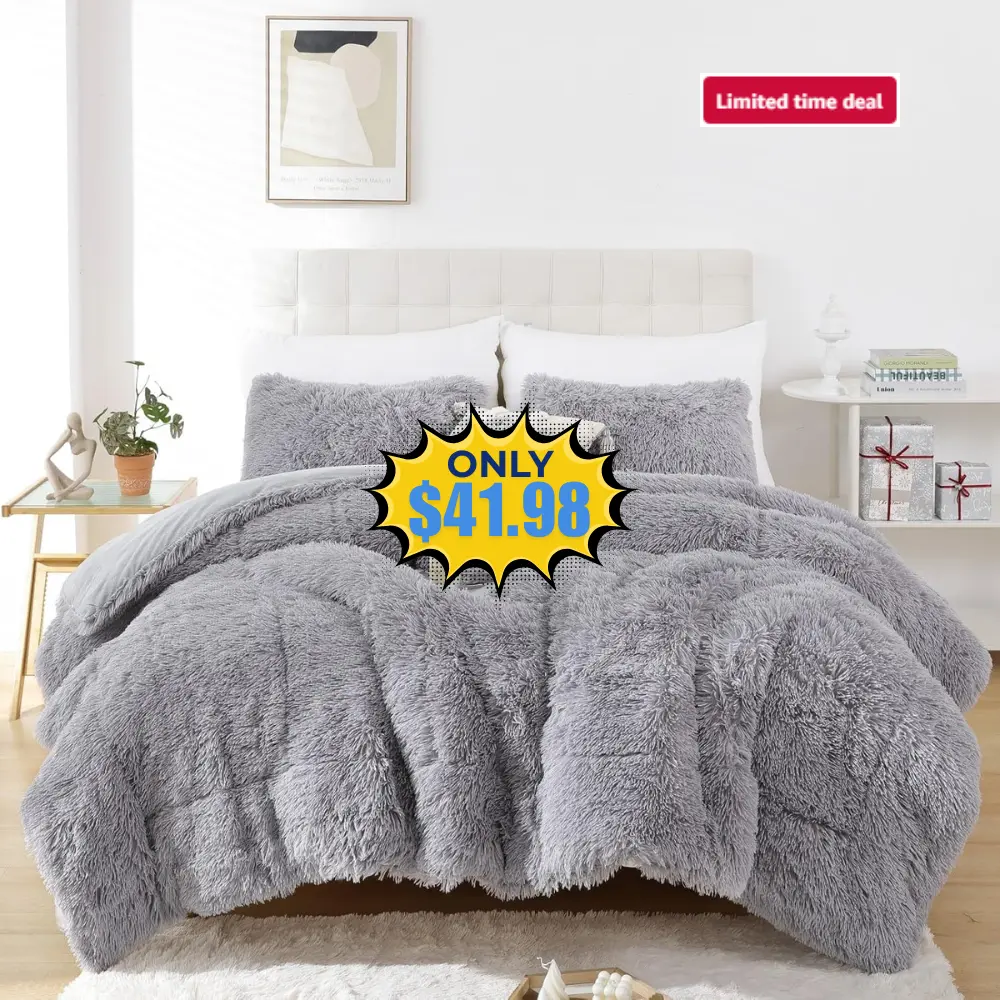 Smoofy Fluffy King Size Comforter Set Deal: Save 40%