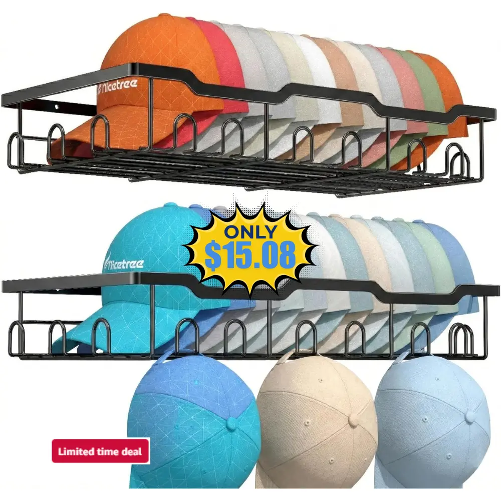 Nicetree 2 Pack Metal Hat Organizer Deal: Save 15%