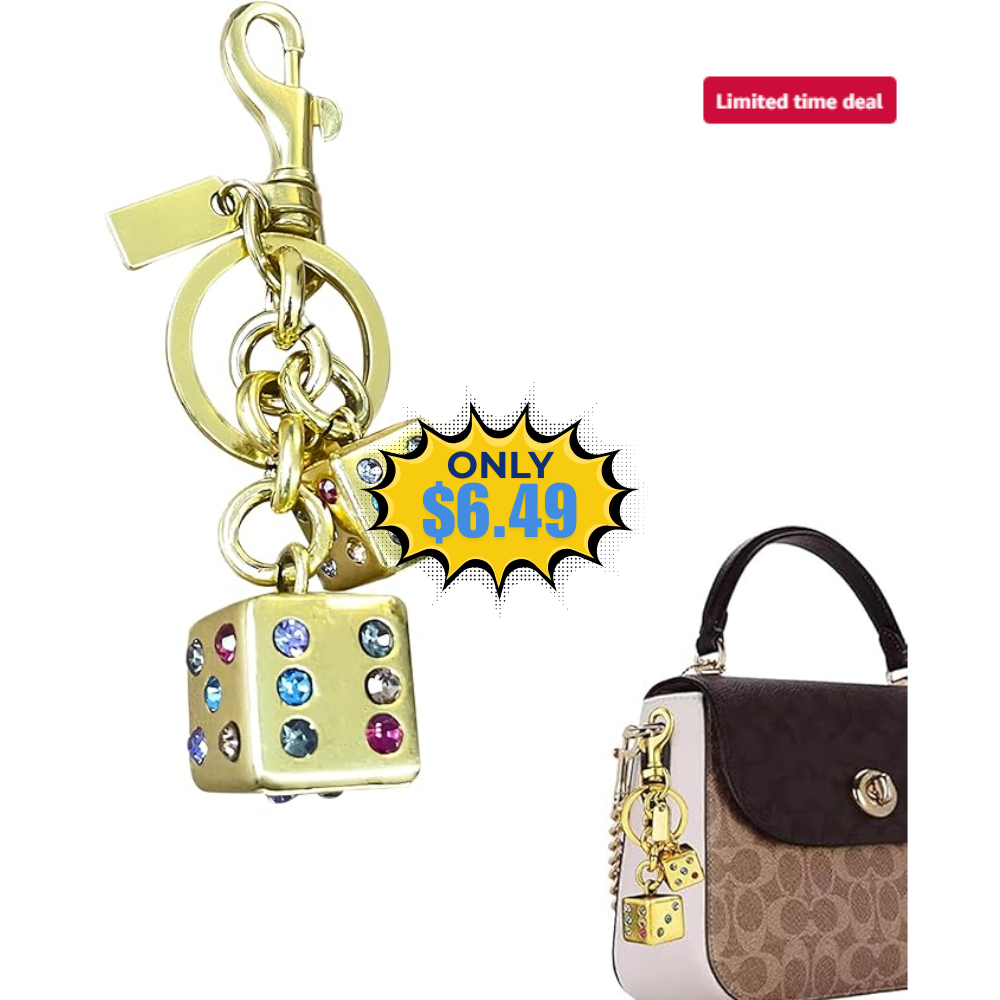 Metal Dice Bag Charm Keychain Sale: Save 50%
