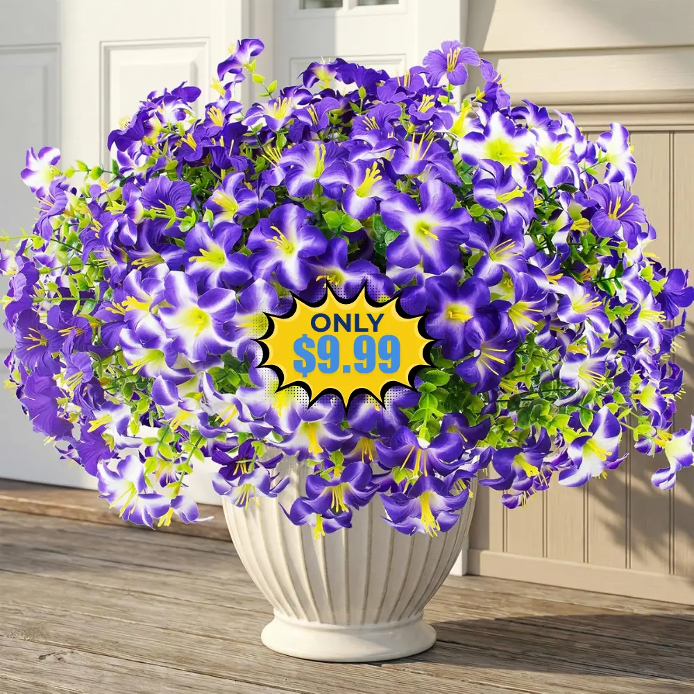 16 Pcs Faux Petunias Artificial Flowers Deal: Save 60%