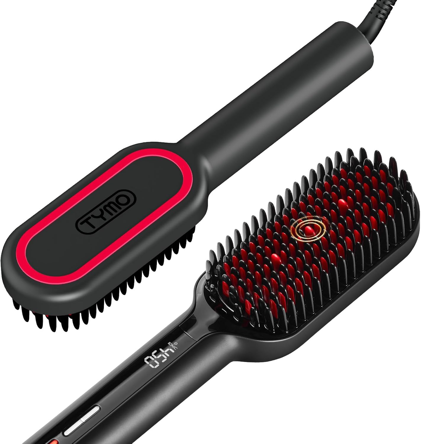 TYMO Hair Straightener Brush - Upgraded Ionic Plus Straighte deal at Amazon
