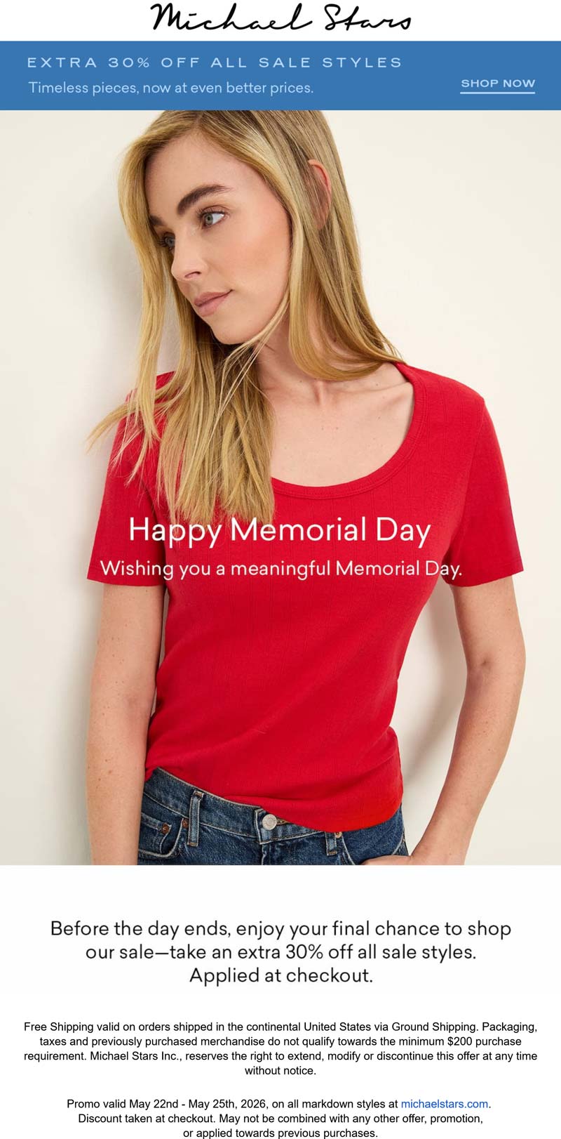 Extra 30% off sale styles today deal at Michaels