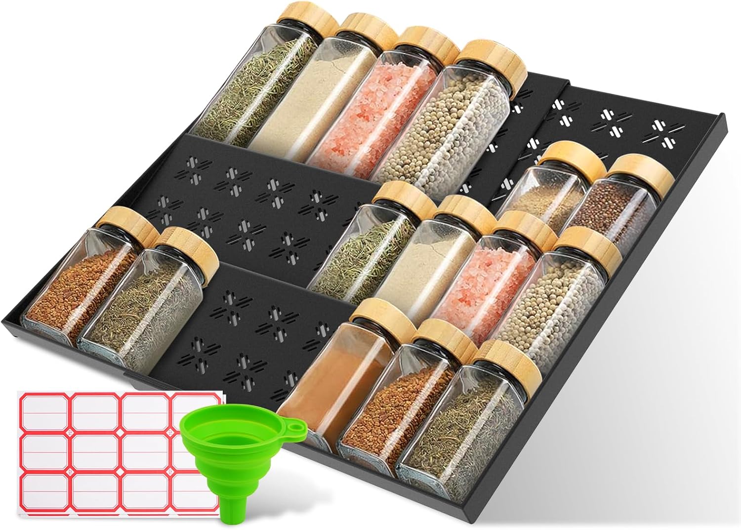 Idcymoul Spice Drawer Organizer 3-Tier Expandable deal at Amazon
