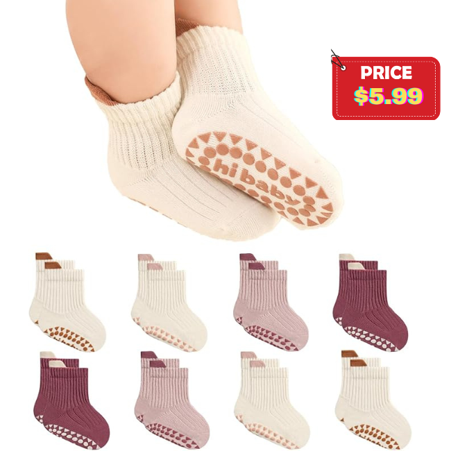 Baby Socks with Grips Deal: Save 50%