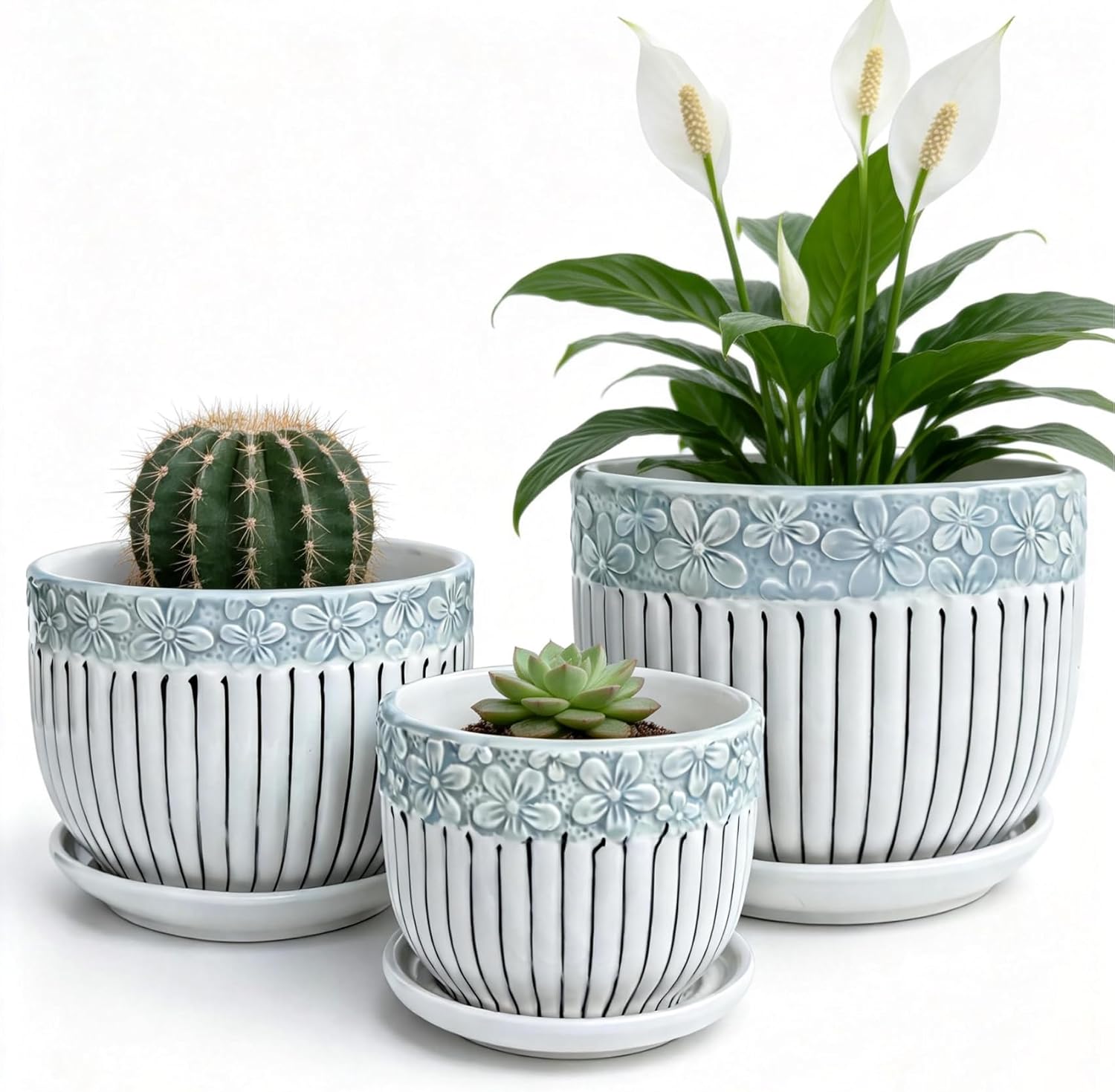 FOLKLORE13 Vintage Flower Pots Set of 3 Only $25.99 at Amazon