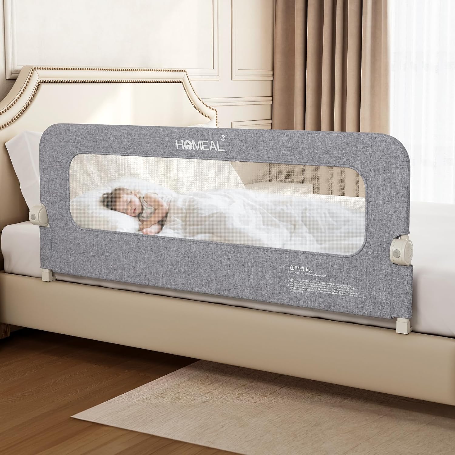 HOMEAL Bed Rail for Toddlers – 59″x24″ Extra Only $46.99 at Amazon