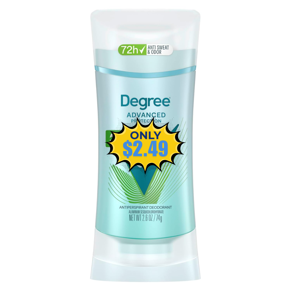 Degree Advanced Protection Deodorant Free at Amazon