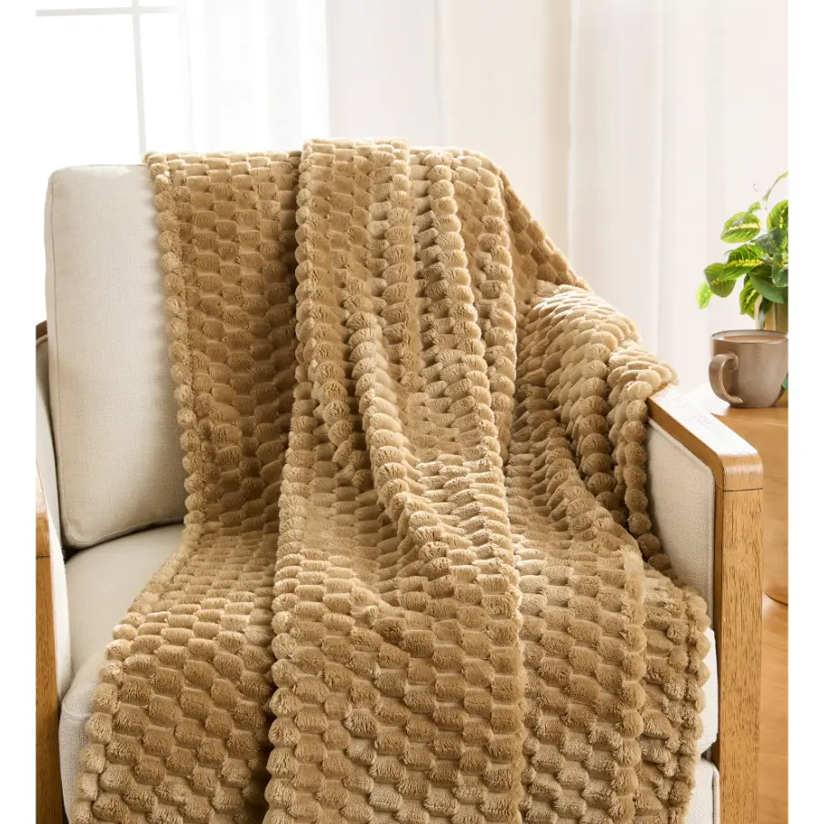Textured Velvet Plush Oversized Throw Blanket Deal at Walmart: Save $11.99