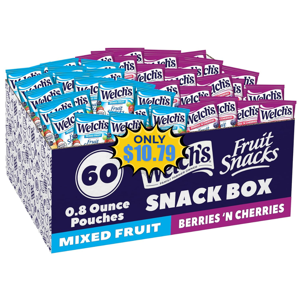 Welch’s Fruit Snacks 11% Off: 0.8oz Pack of 60