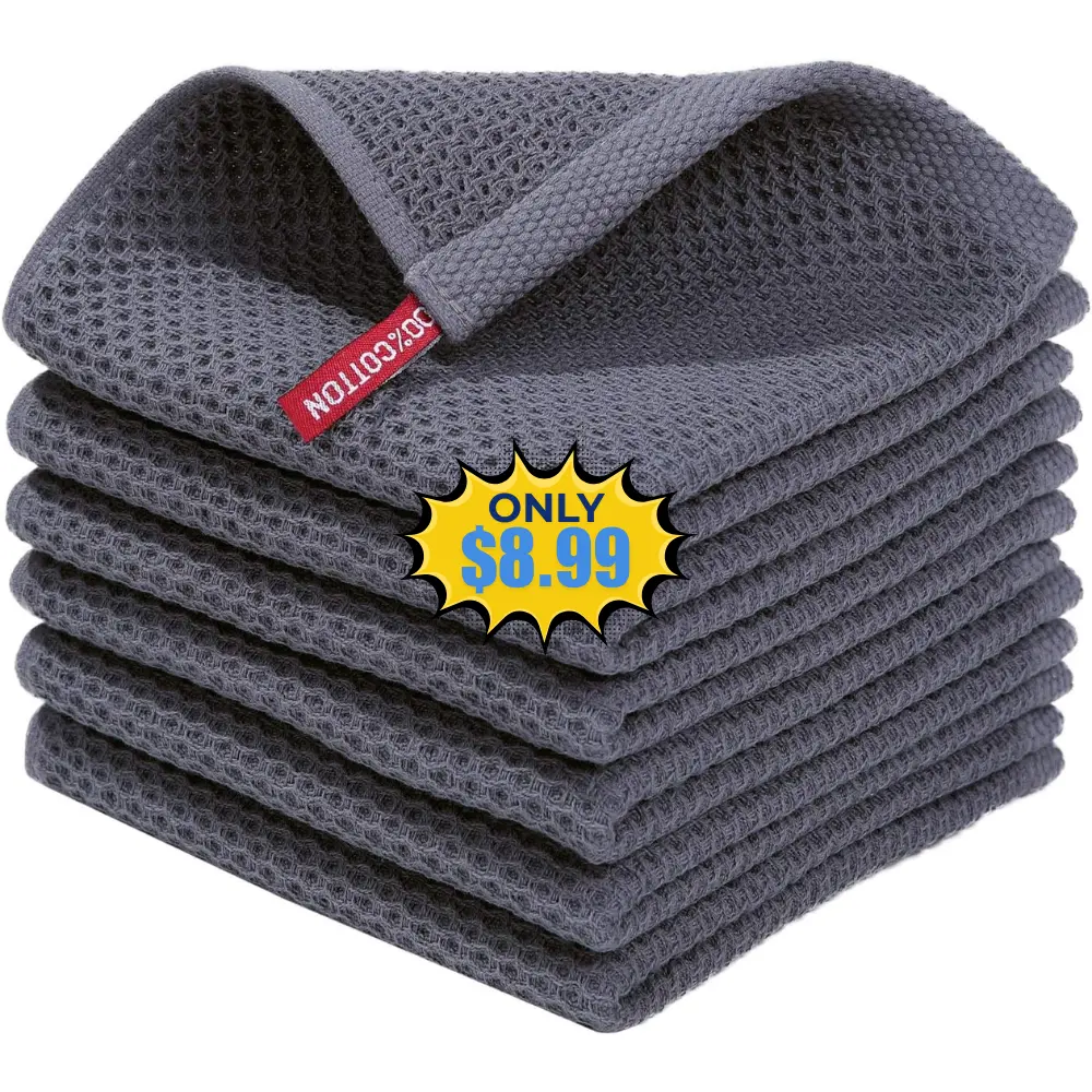 Homaxy Waffle Weave Kitchen Dish Cloths Deal: Save 31%
