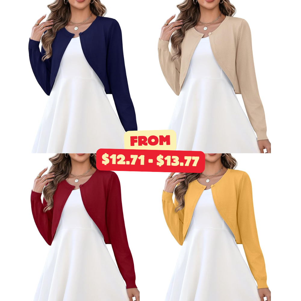 Zeagoo Womens Cropped Cardigan Sweaters Deal: Save 20%