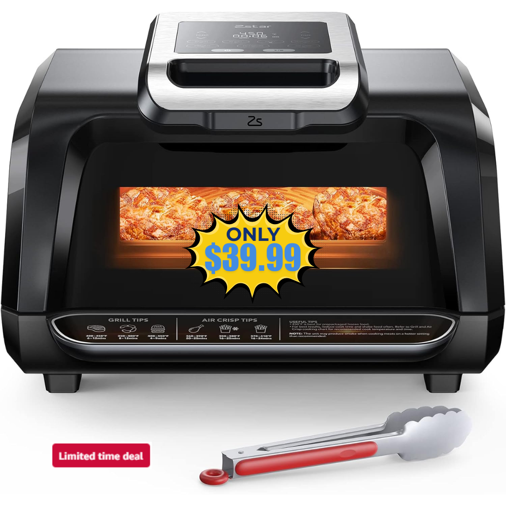 7-in-1 Smokeless Electric Air Grill Deal: Save 20%