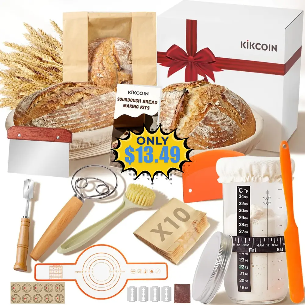 Kikcoin 13 PCS Sourdough Starter Kit Deal: Save 55%
