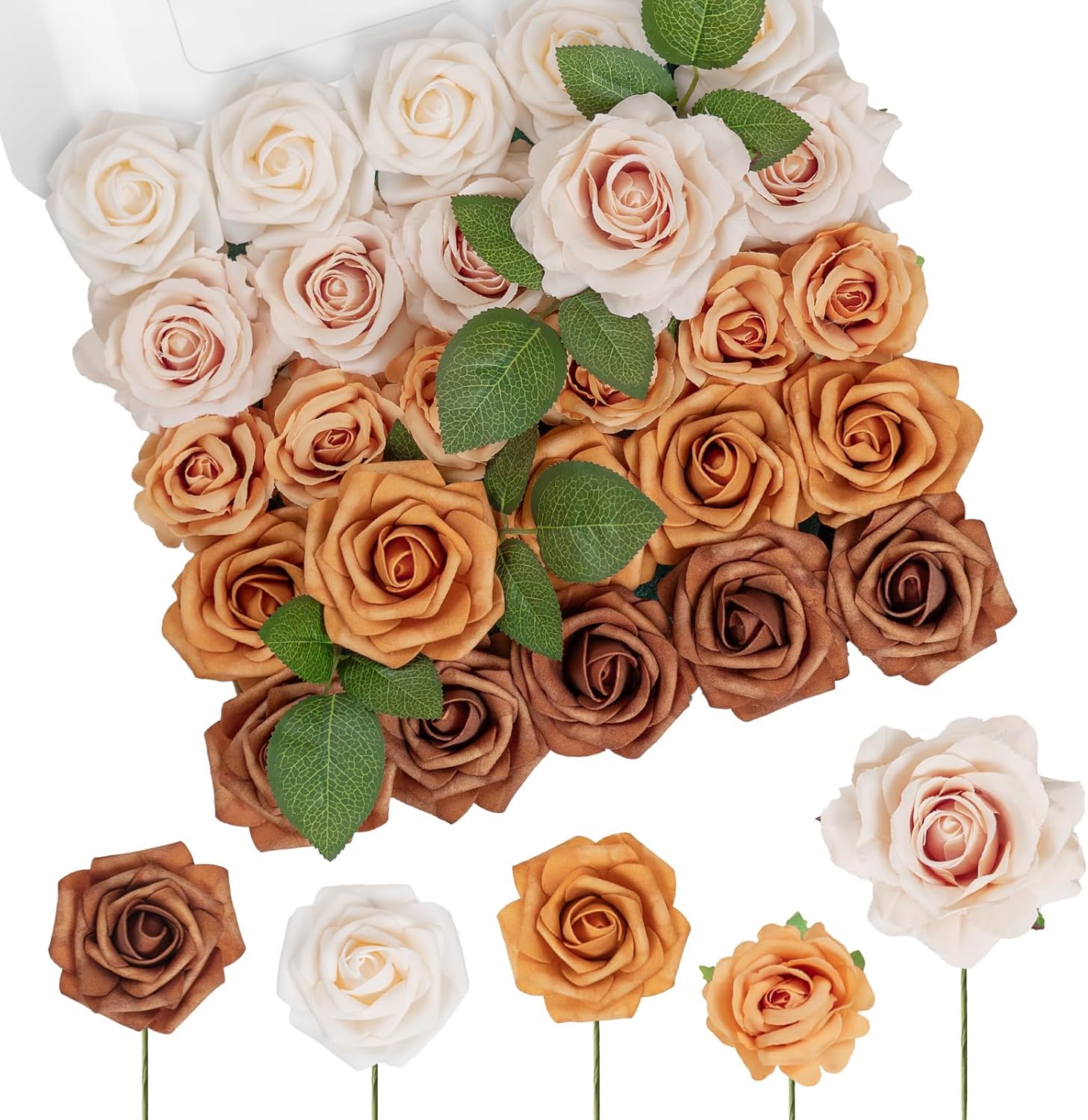 TINGE TIME Terracotta Rose Flowers, 26pcs Artificial Flower deal at Amazon