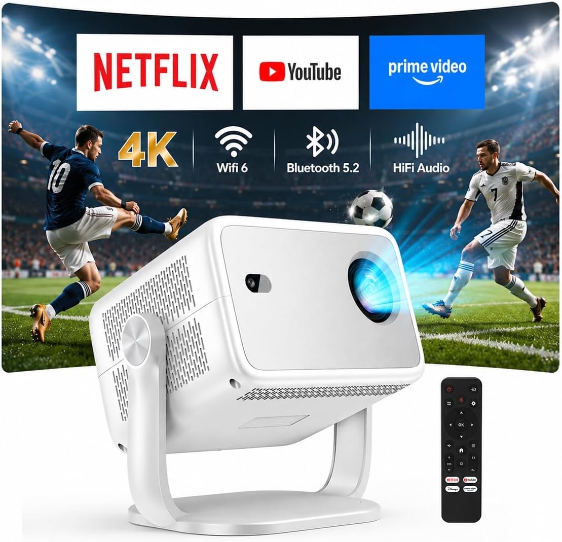 Smart Projector 1080P 5G WiFi Bluetooth on Amazon