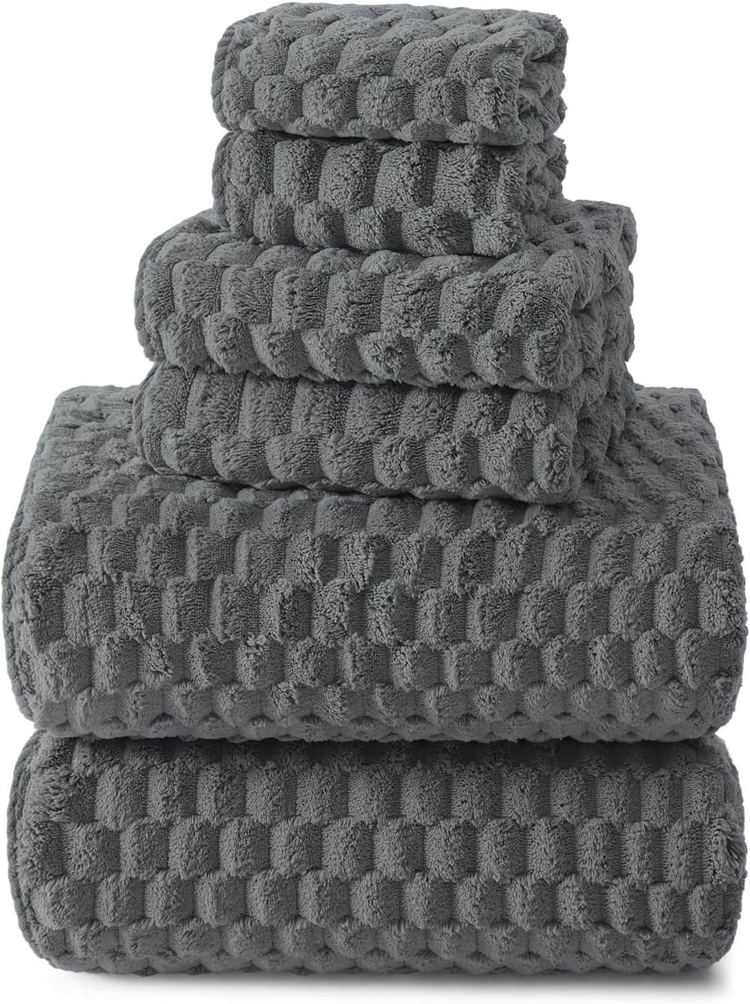 REDKISS Gray Bath Towel Sets XL 6-Pack on Amazon