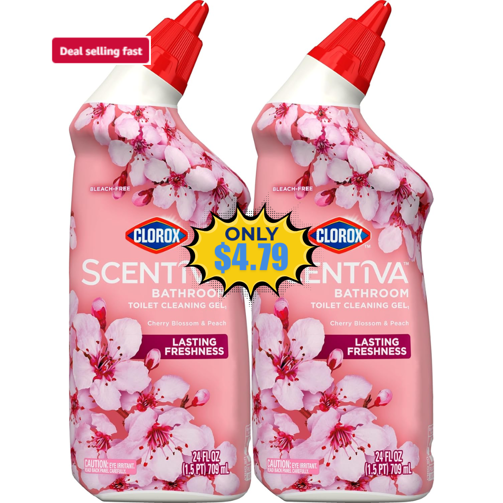 Clorox Scentiva Toilet Cleaning Gel 2 Pack Deal: Save 88%