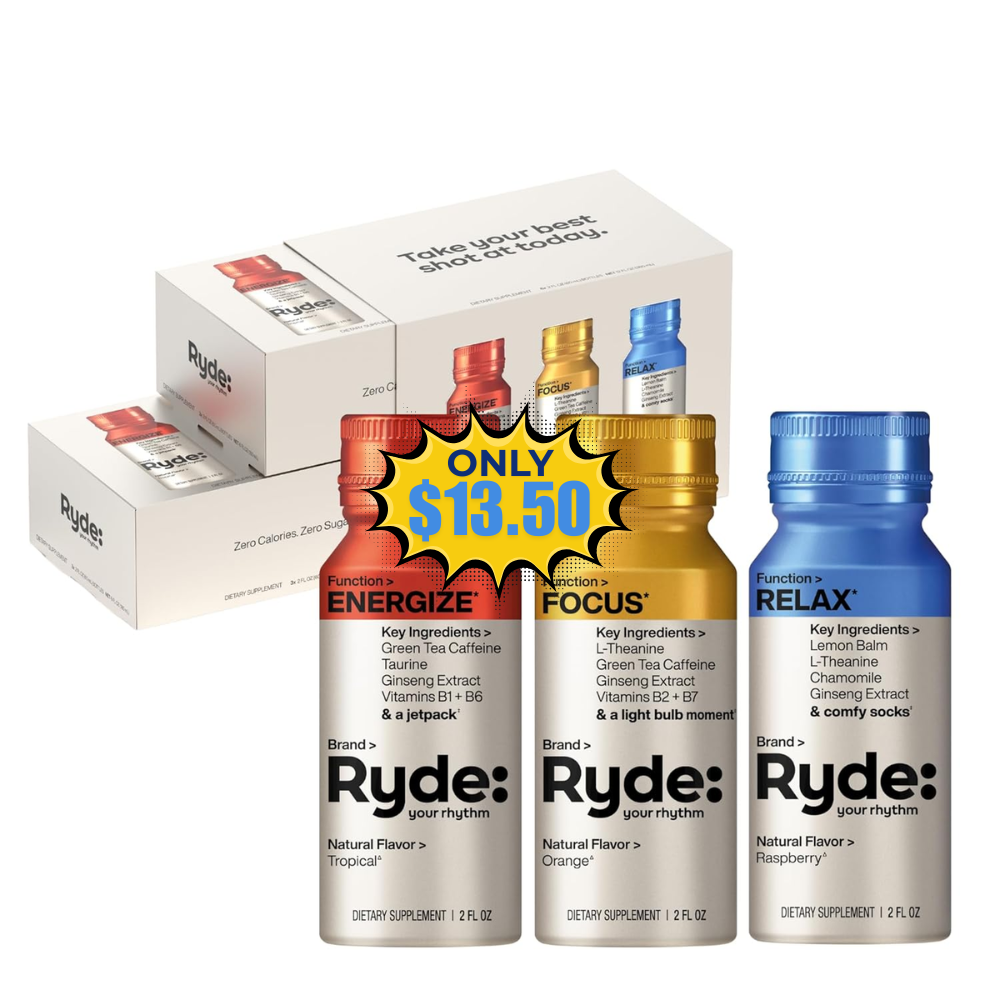 Ryde: Discovery Pack Energy Shots 6 Pack Deal: Save 10%