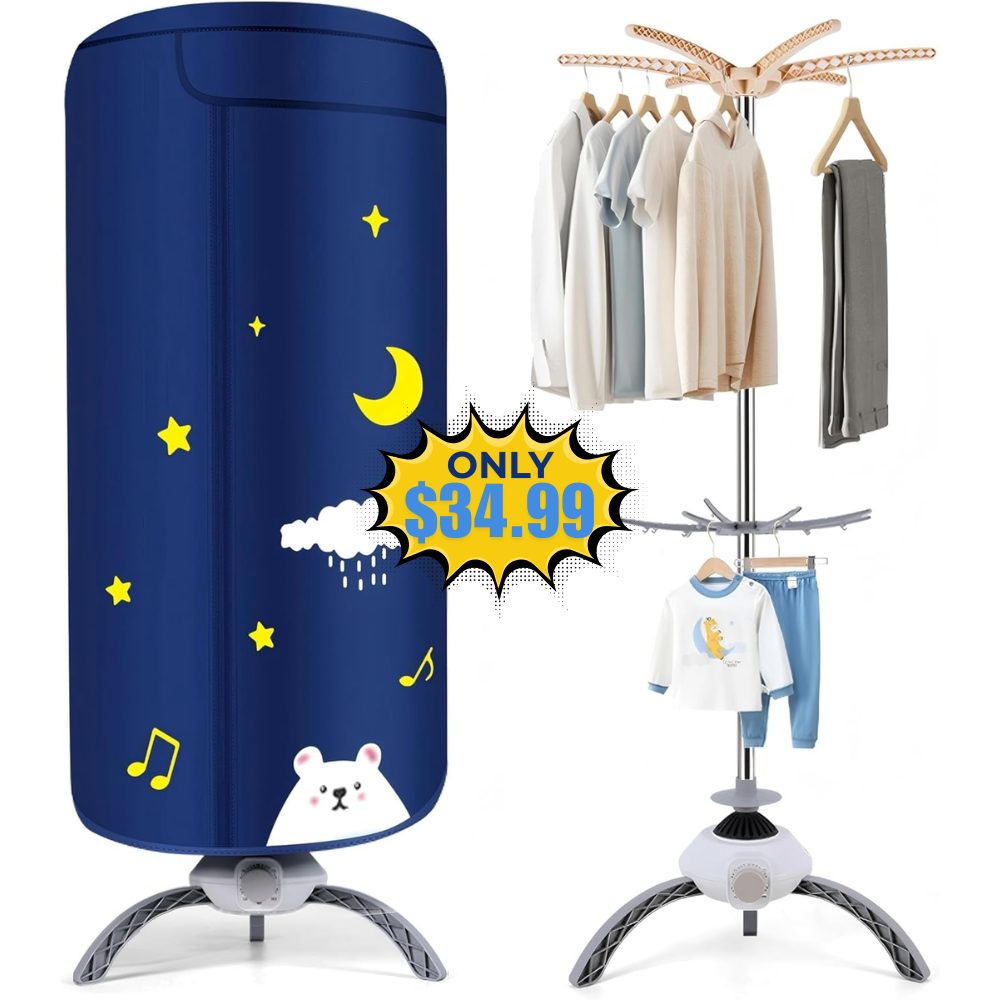 Portable Clothes Dryer 900W Promo: Save $14