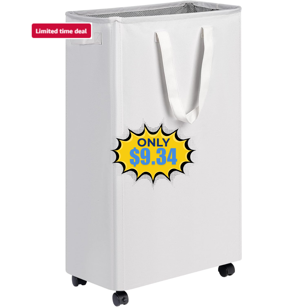 efluky Slim Laundry Hamper with Wheels Deal: Save 15%