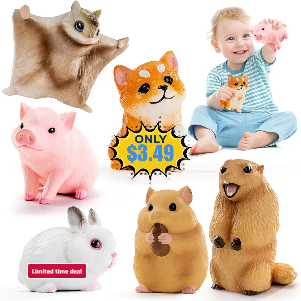 6PCS Animal Toys for Toddlers Deal: Save 50%