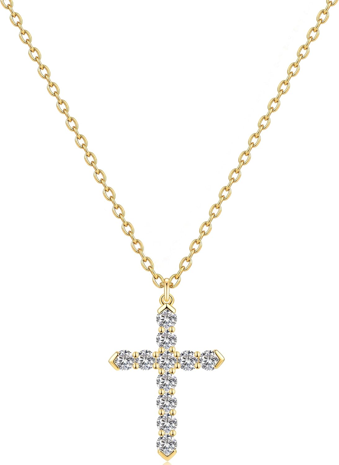 Helirose Cross Necklace for Women, 14K Gold Plated Gold Neck deal at Amazon