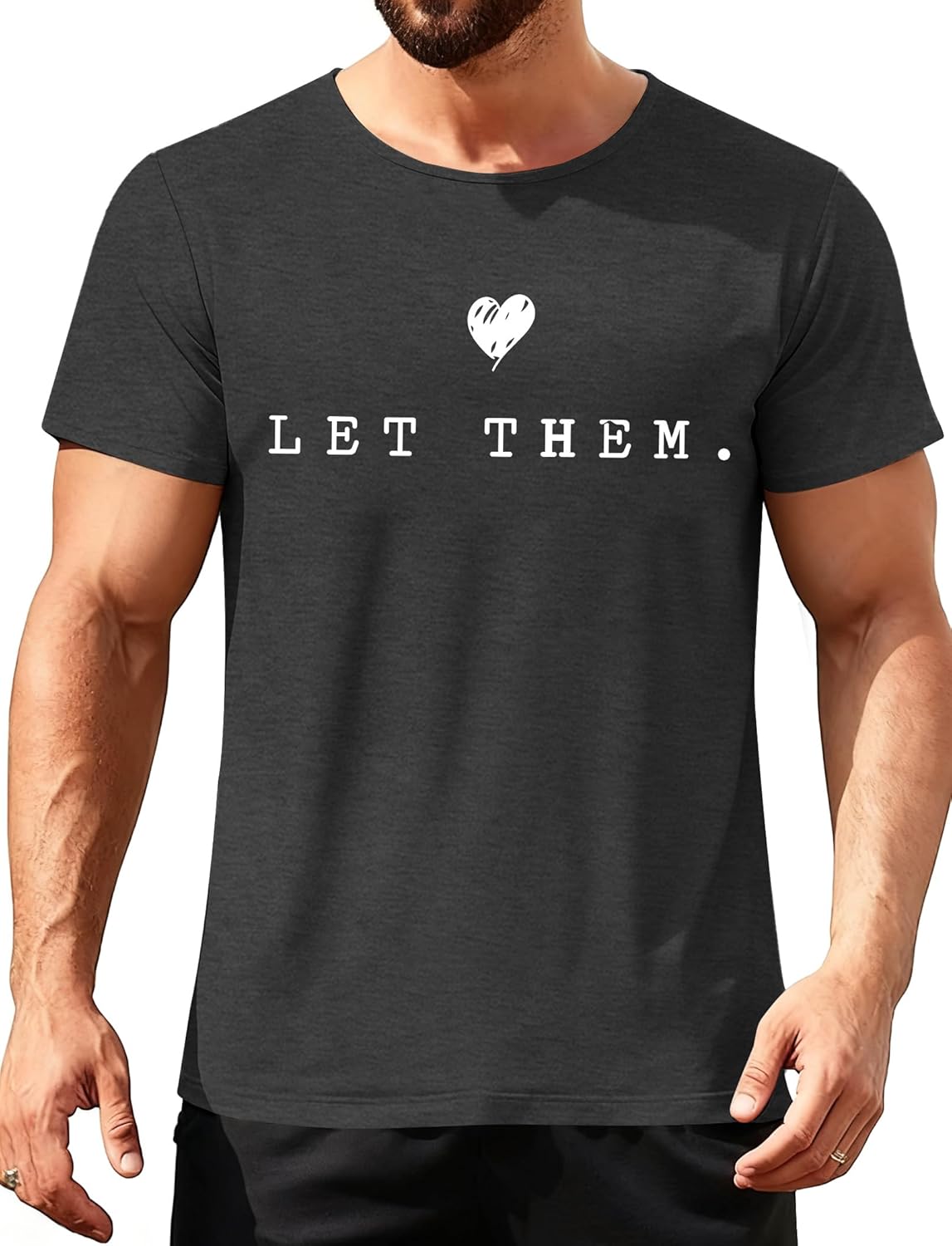Mental Health Awareness Shirt for Men on Amazon, grey short sleeve t-shirt with inspirational print