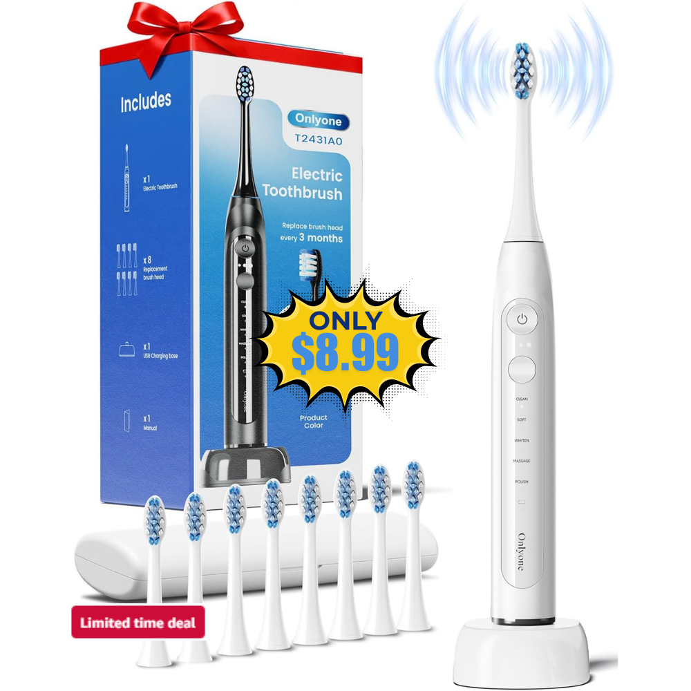 Onlyone Sonic Electric Toothbrush Deal: Save 35%