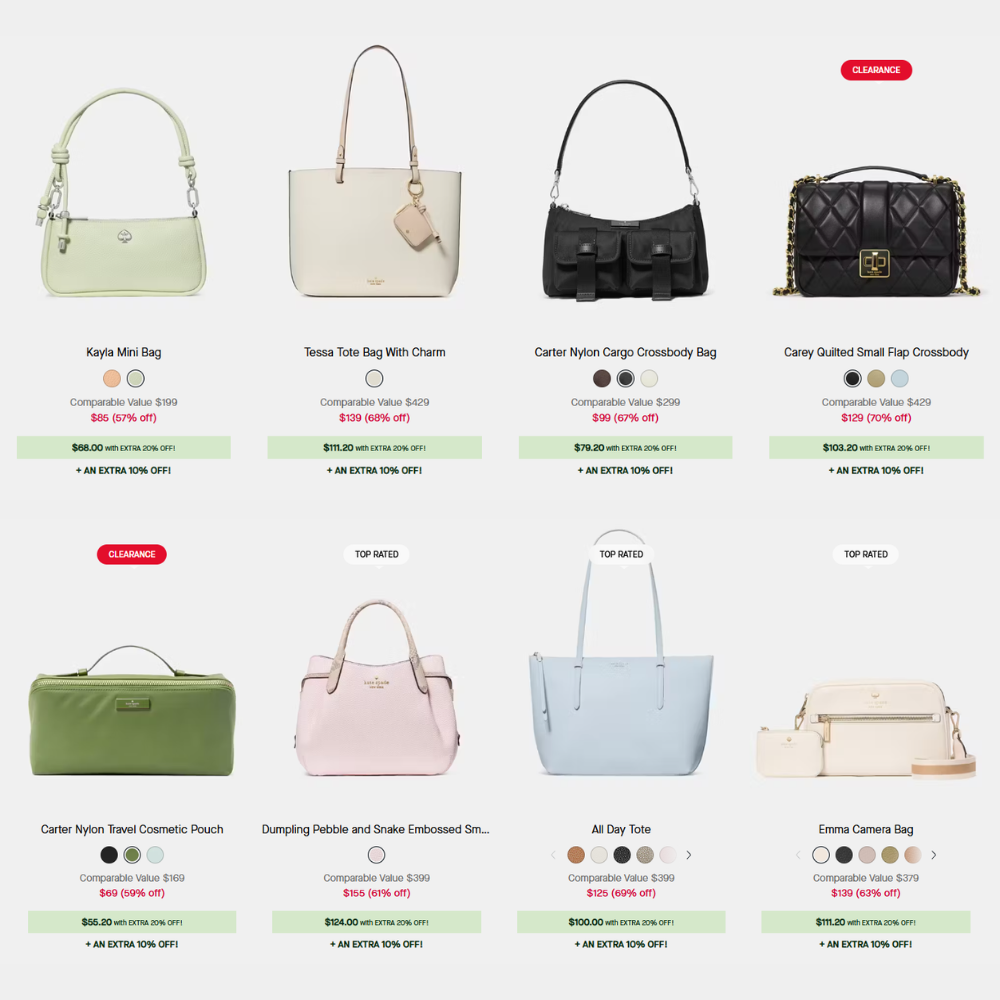 Kate Spade Outlet Designer Sale: Up to 80% Off + Extra 20% Off + 10% Off
