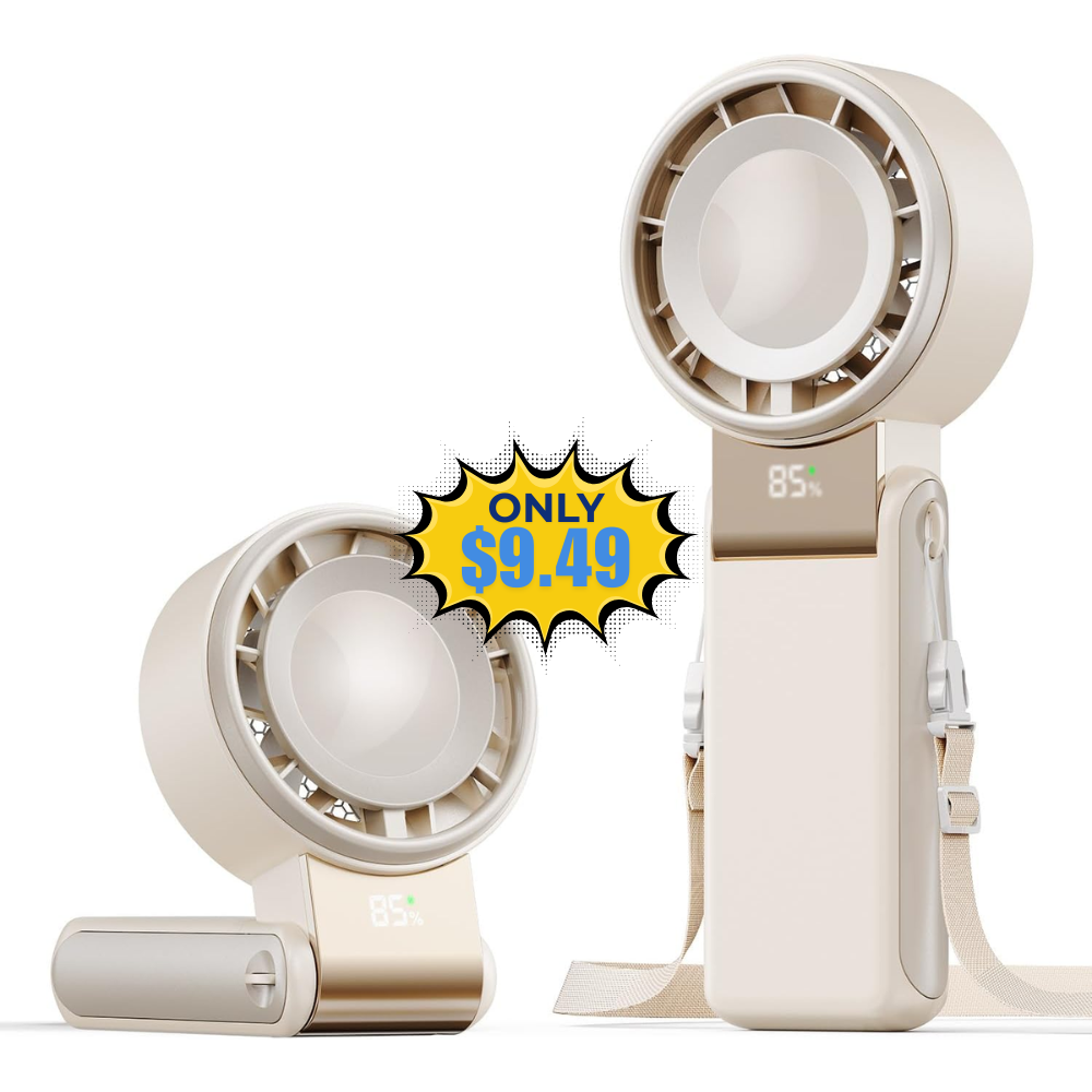 SHEWIND Portable Handheld Mini Fan Deal: Save 17%