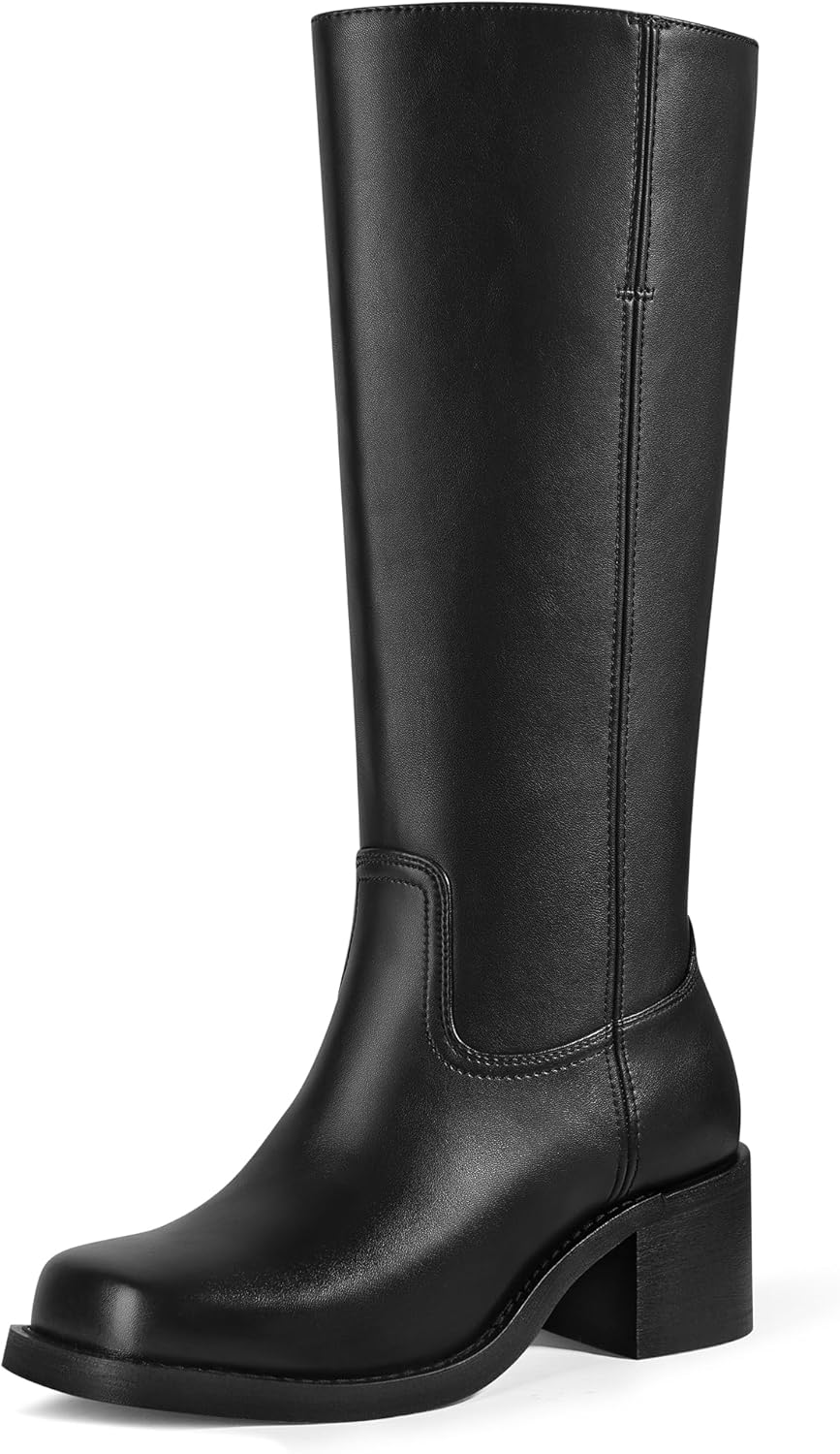 MUCCCUTE Black Knee High Boots for Women on Amazon