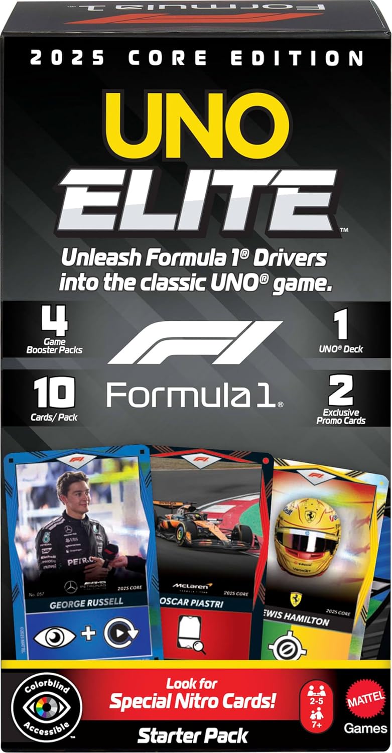 UNO Elite Formula 1 2025 Starter Pack Deal: Save 50% at Amazon