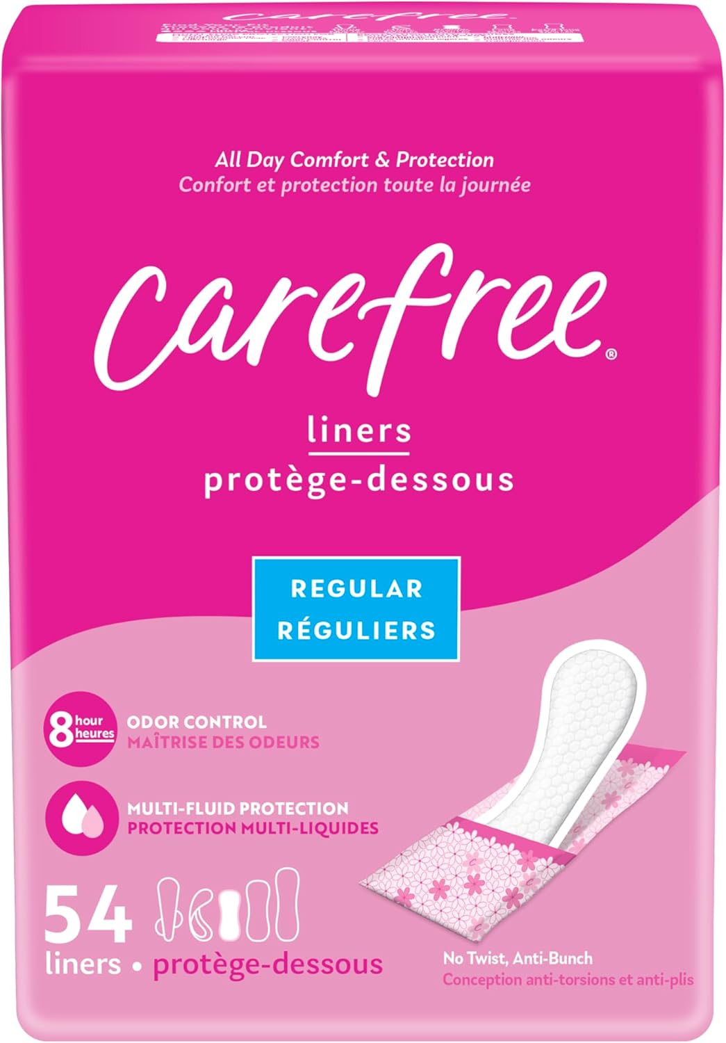 Carefree 54-Count Panty Liners on Amazon
