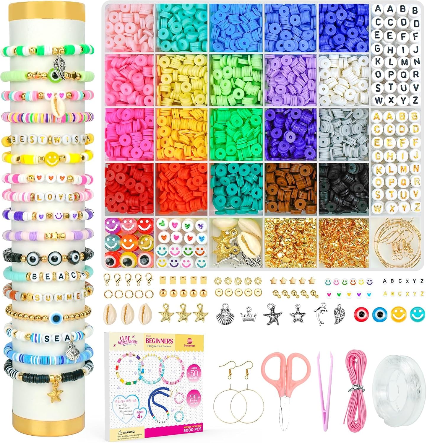 The Cure for Summer Boredom! 5000-PC Bead Bracelet Making Se deal at Amazon