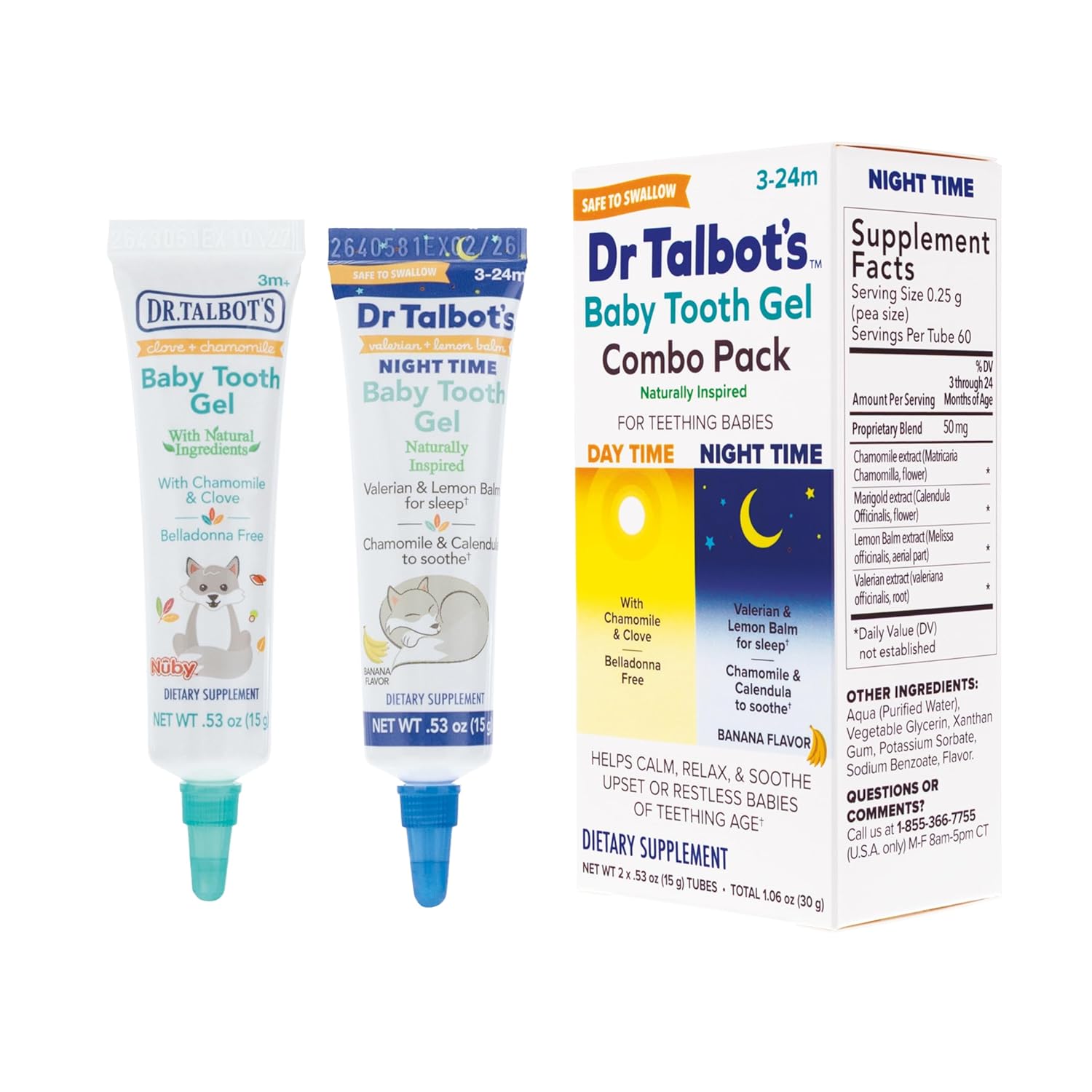 $5.67 Dr. Talbot’s Daytime and Night Time Baby Tooth Gel Com deal at Amazon