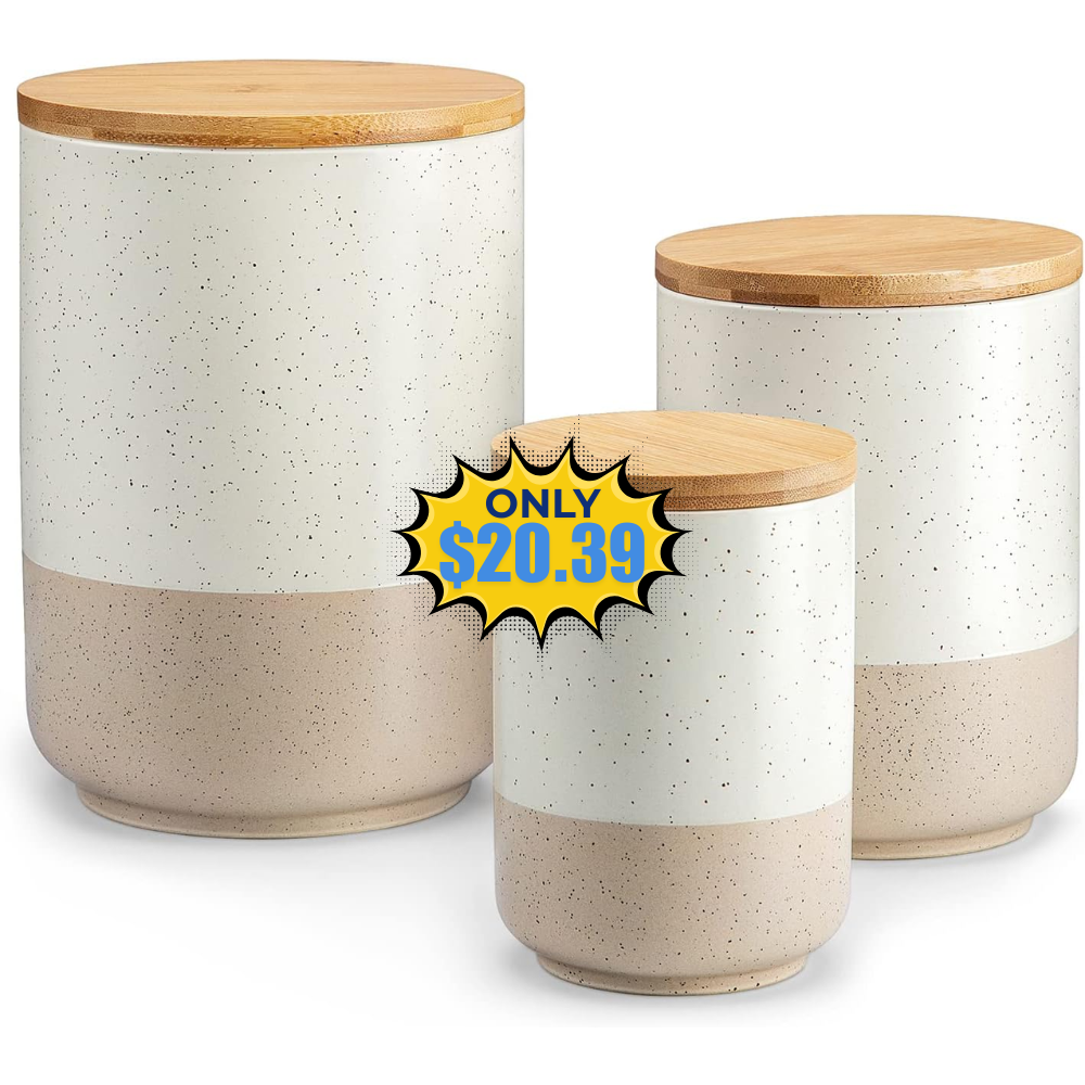 vancasso Sabine Ceramic Canister Set Deal: Save 15%