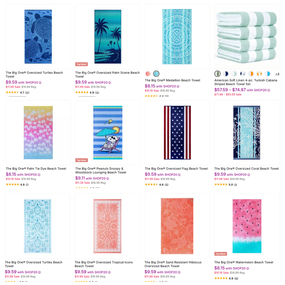 Beach Towel’s Sale: Up to 50% Off at Kohl’s