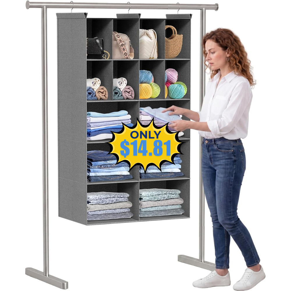 Ofiray-home 5 Tier Hanging Closet Organizer Deal: Save $14.82