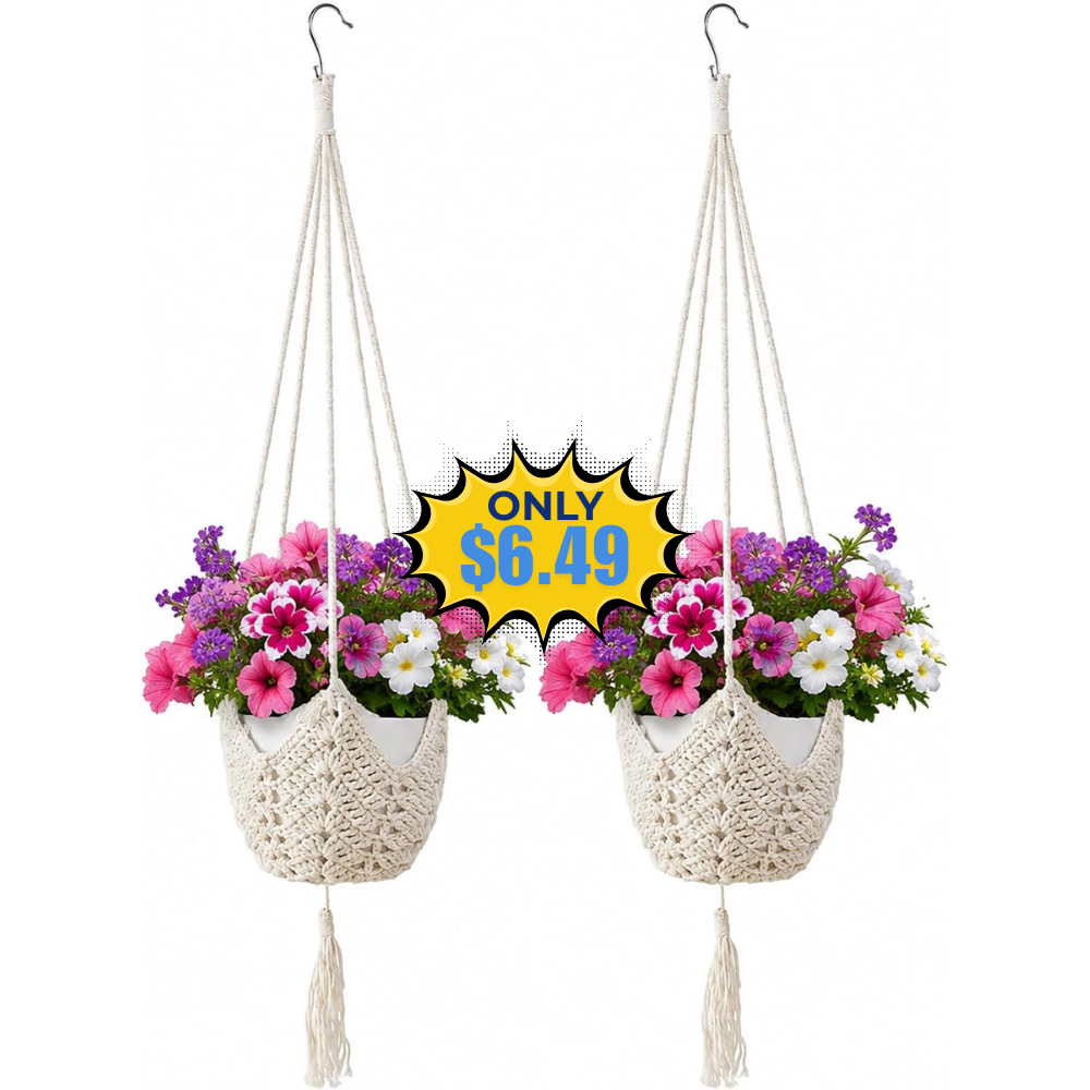 40 Inch Macrame Plant Hanger 2 Pack Deal: Save 7%