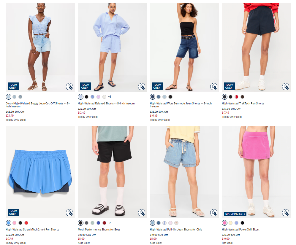 Shorts for the Fam Sale Up to 50% Off at Old Navy