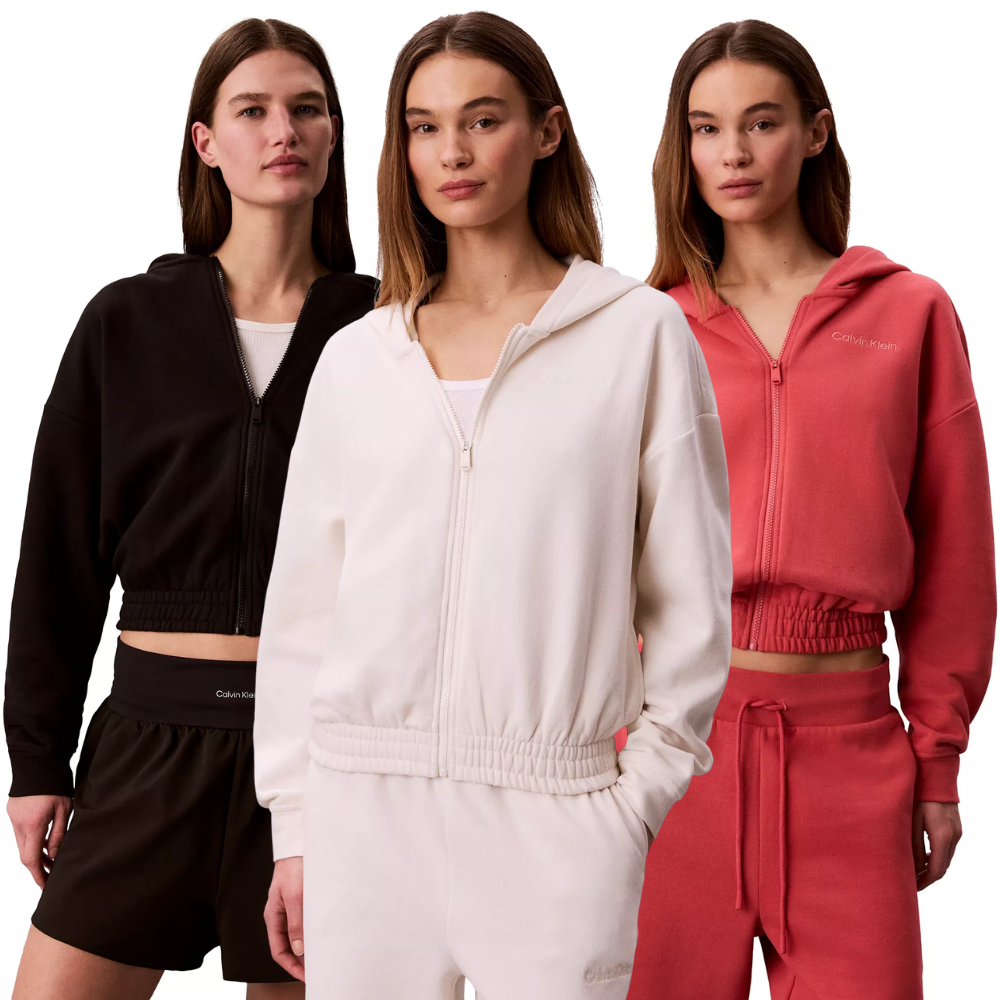Calvin Klein Women’s French Terry Full Zip Hoodie Deal: Save 62% at Macy’s
