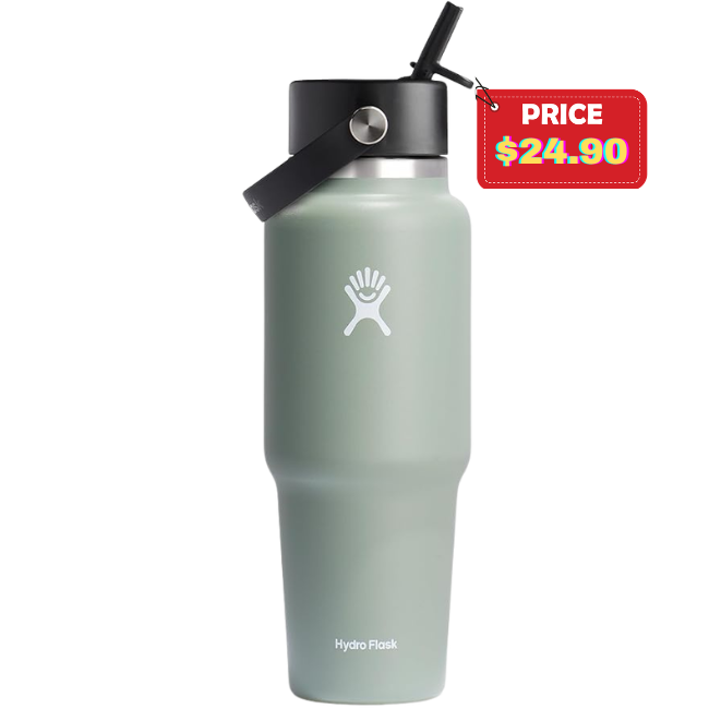 32 Oz Wide Flex Straw Travel Bottle Deal: Save 45%