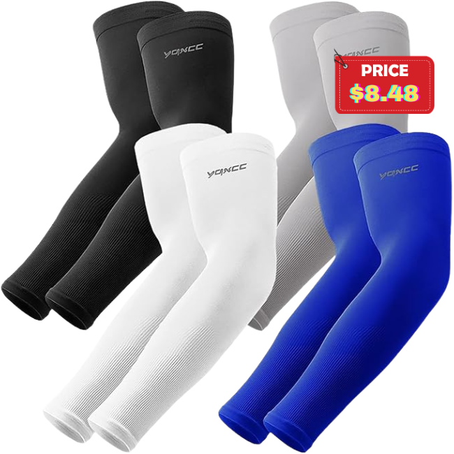 4 Pairs Arm Sleeves Deal: Save 15%