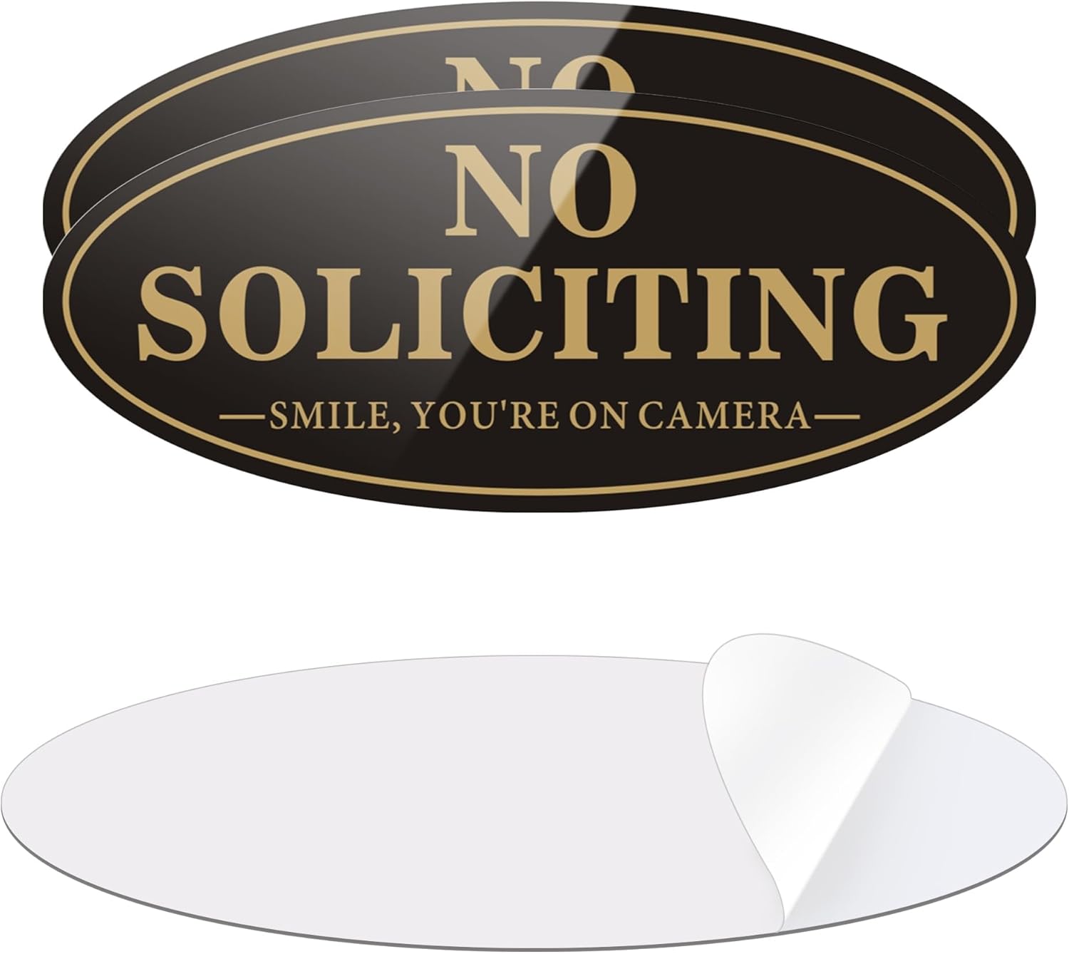 (2 Pack) No Soliciting Sign for House, Self Adhesive No Soli deal at Amazon