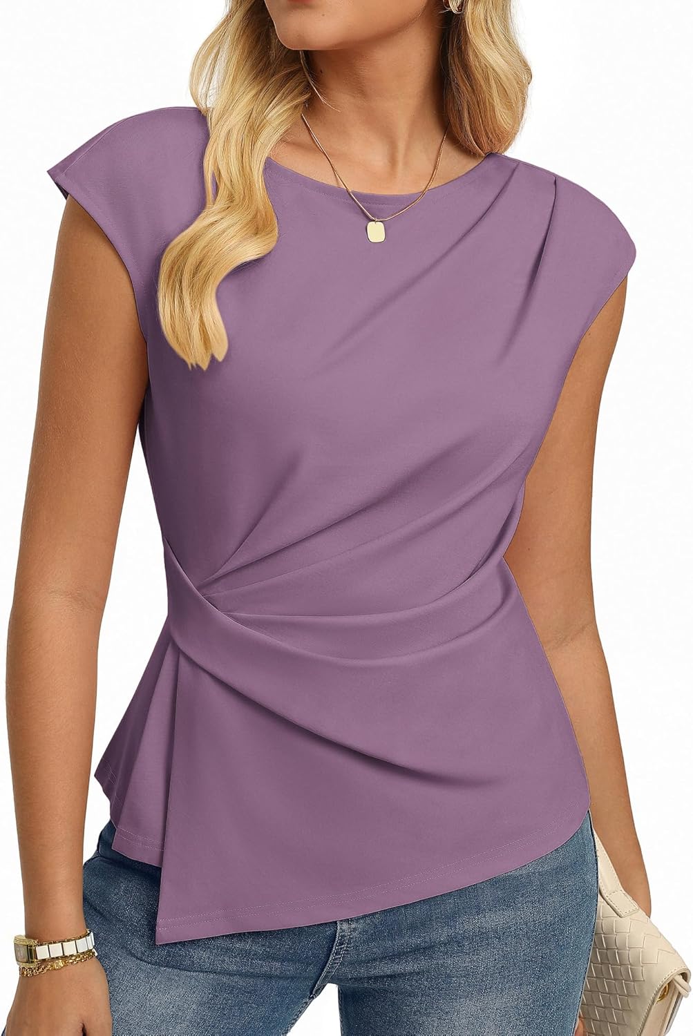 GRACE KARIN Womens 2026 Spring Short Sleeve Tops, Dressy Cas deal at Amazon