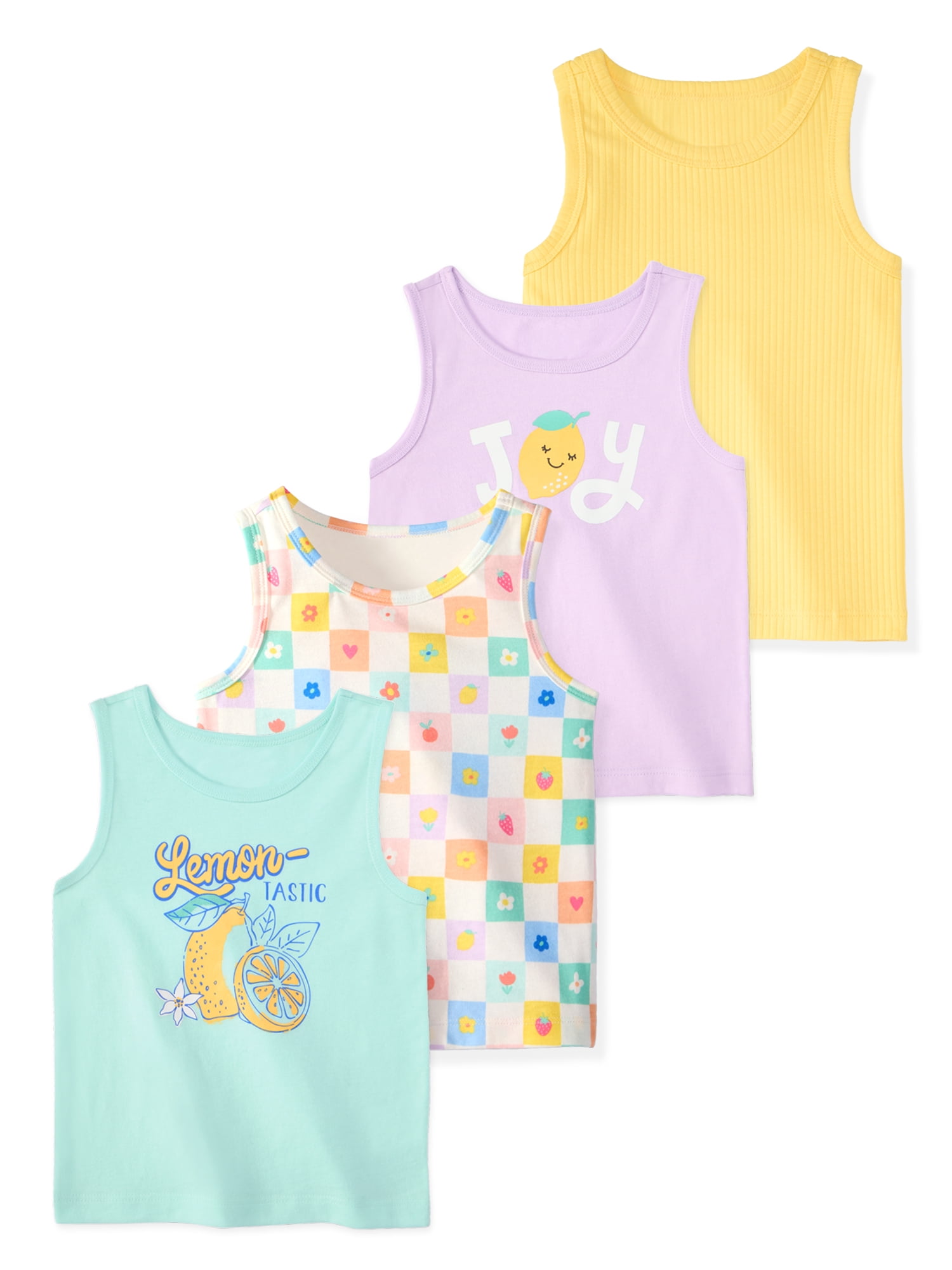 Garanimals Baby & Toddler Girl Jersey Tank Tops 4-Pack at Walmart