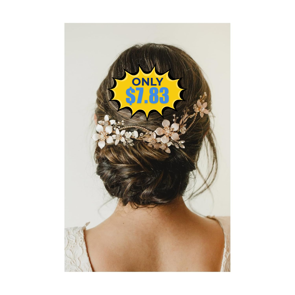SWEETV Gold Bridal Headpieces Deal: Save 6%