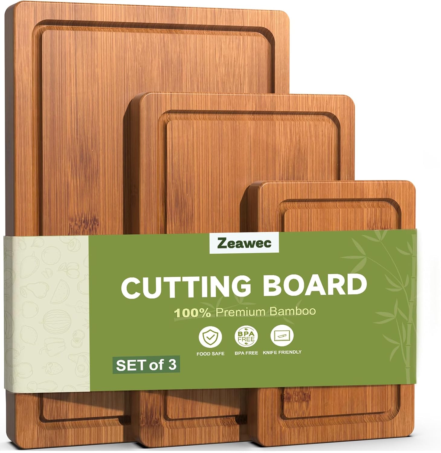 $12.99 3 Piece Bamboo Cutting Board Set at Amazon deal at Amazon